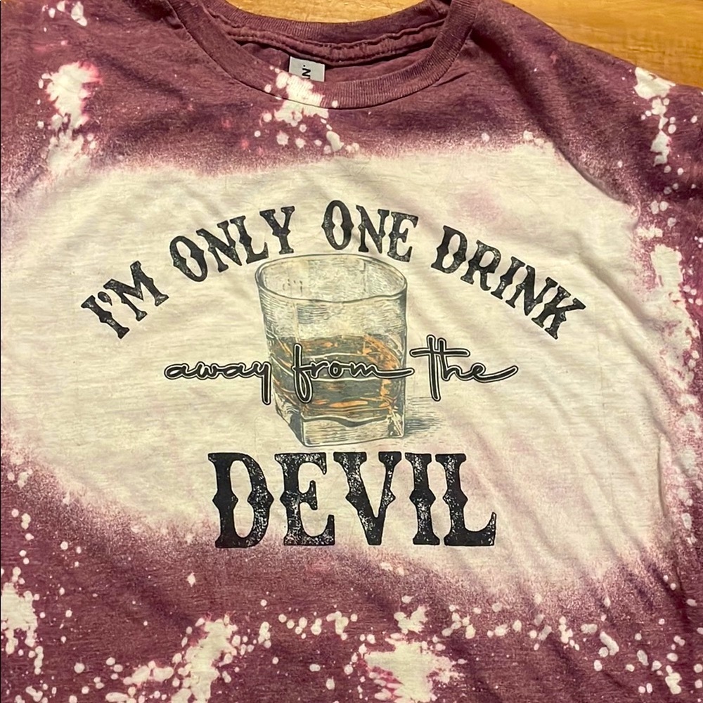 Gildan Purple and White Short Sleeve Tee - Picture 2 of 2